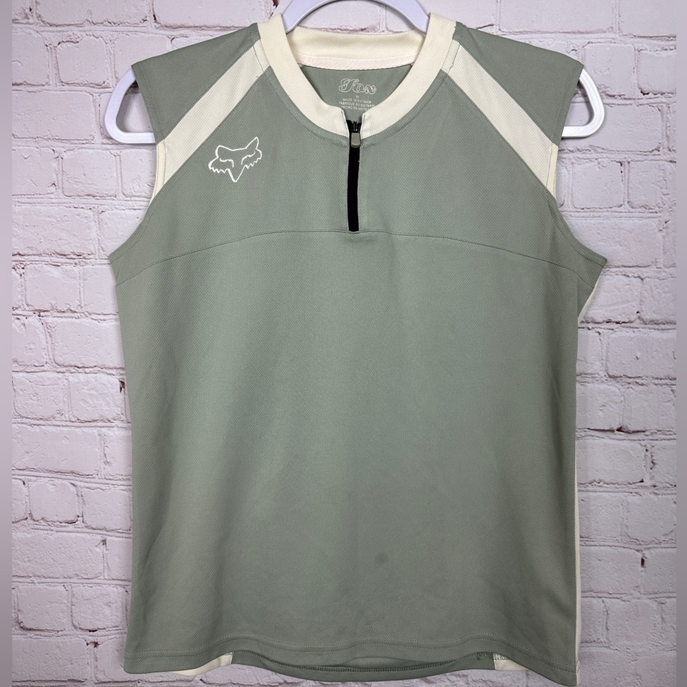 Womens FOX Racing sleeveless Shirt jersey back zipper pocket, sz M, GUC